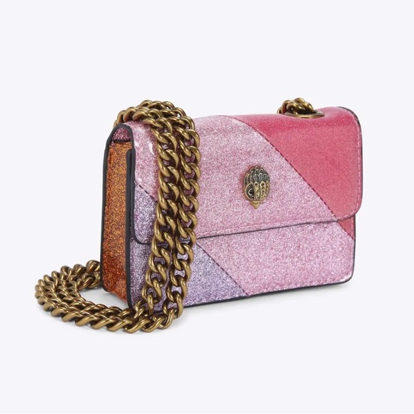 🎀💜NEW💜Kurt Geiger Micro Kensington crossbody bag/shoulder bag/pink comb - Picture 10 of 11